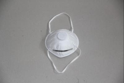 White mask with valve